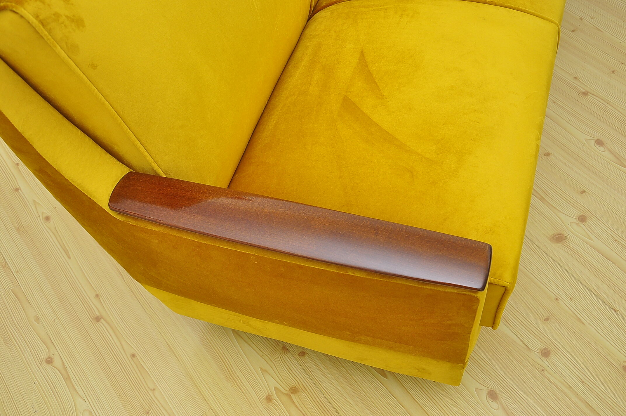 Mid-century velvet sofa daybed, 1960s