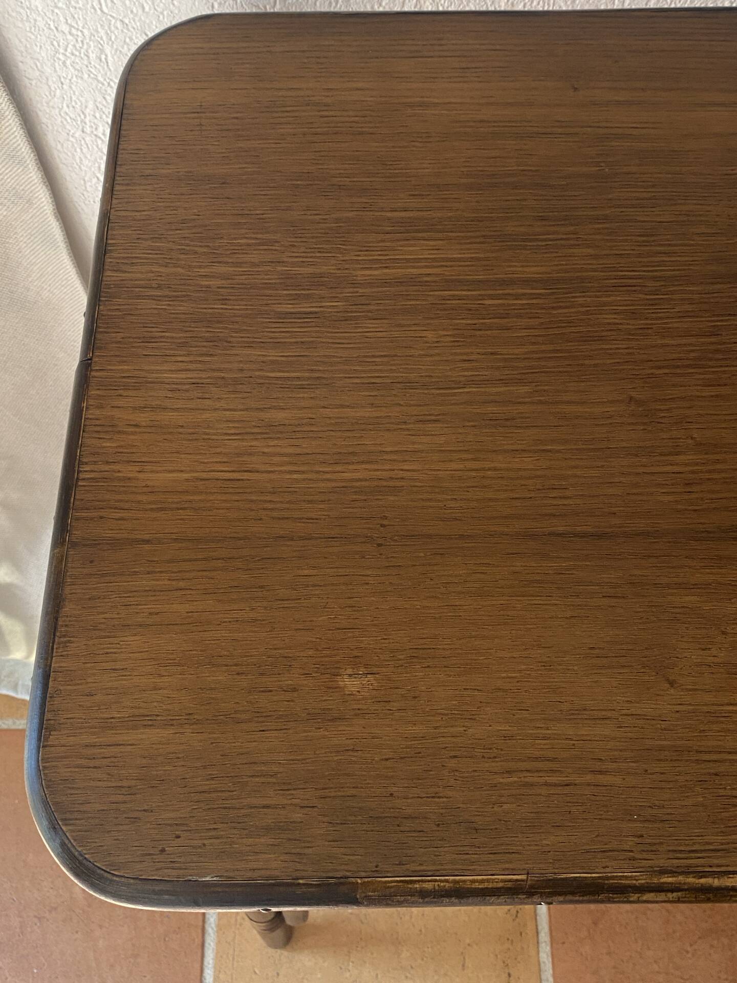 Rattan desk with three drawers
