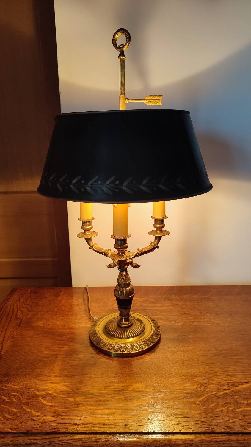 Empire style hot water bottle lamp