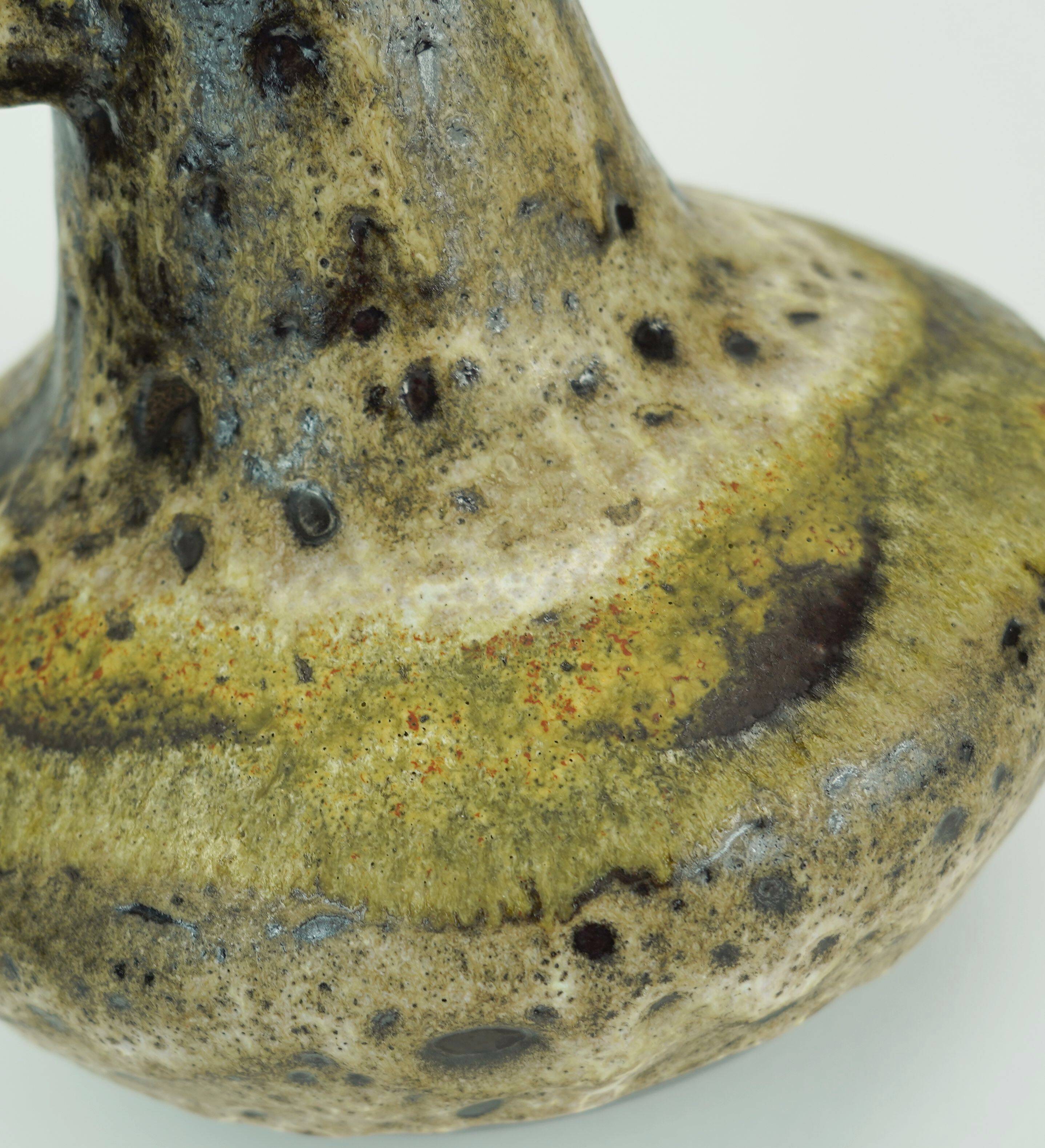 ruscha mid century VASE drip glaze earth tones pottery model 377-21