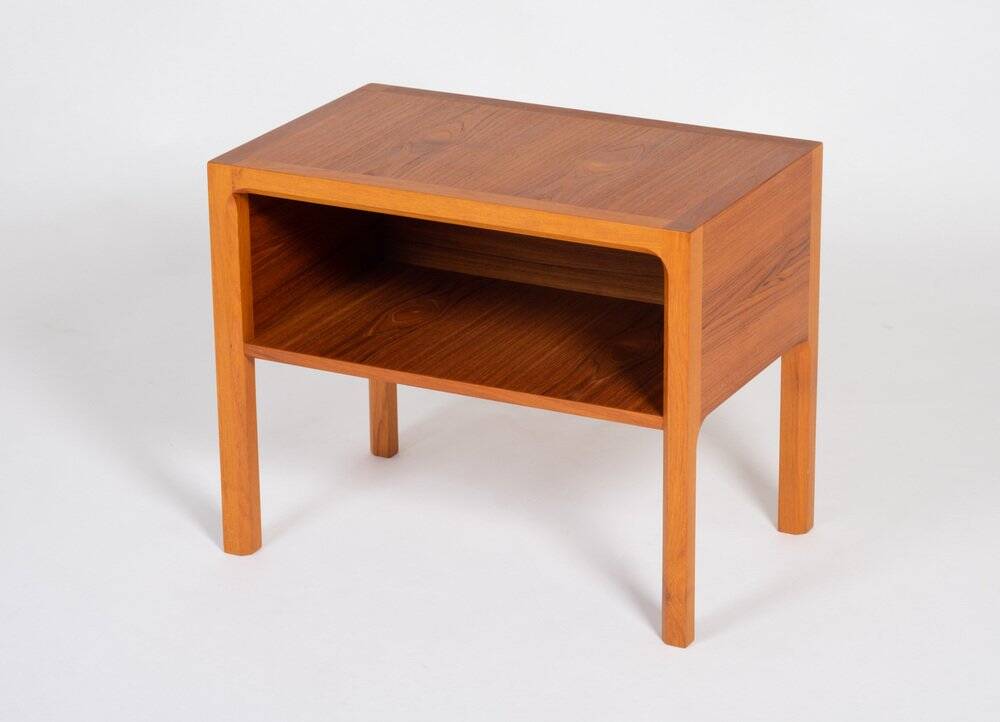 Large Vintage Teak Bedside Table, Denmark, 1960s
