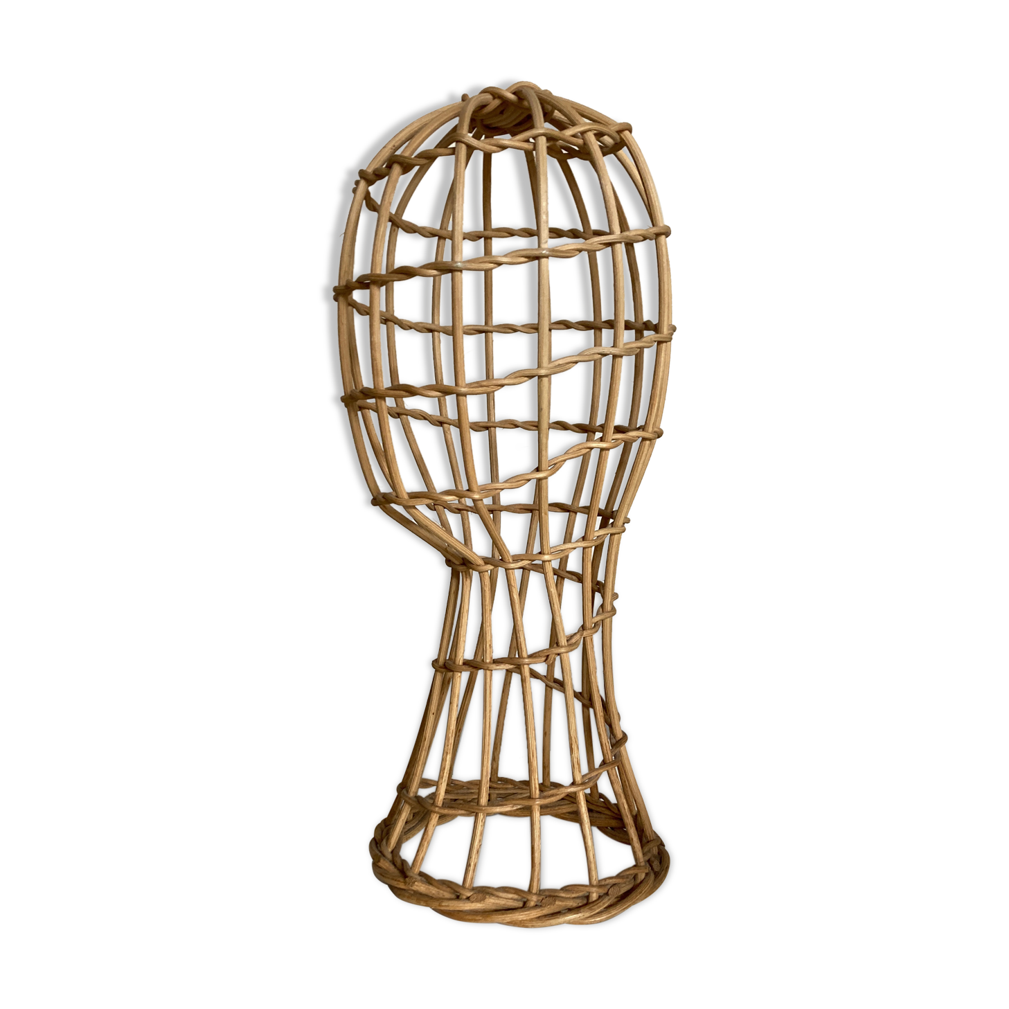 Rattan mannequin head 1960