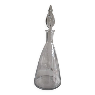 Art Deco chiseled carafe
