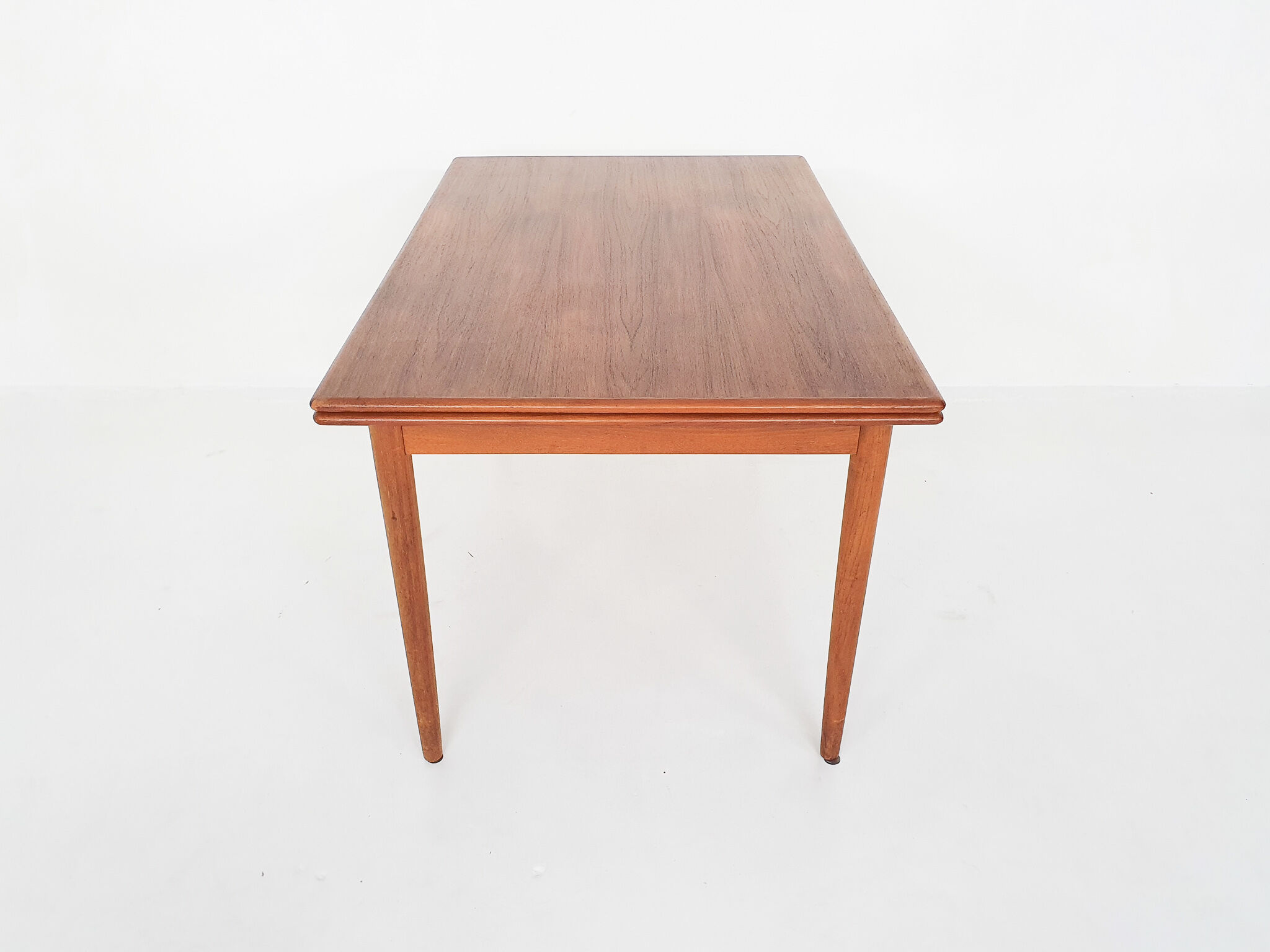 Scandinavian modern teak extendable dining table, 1950's