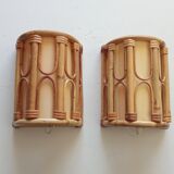 Pair of bamboo sconces