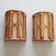 Pair of bamboo sconces
