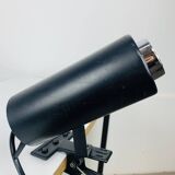 Vintage black metal clamp spotlight