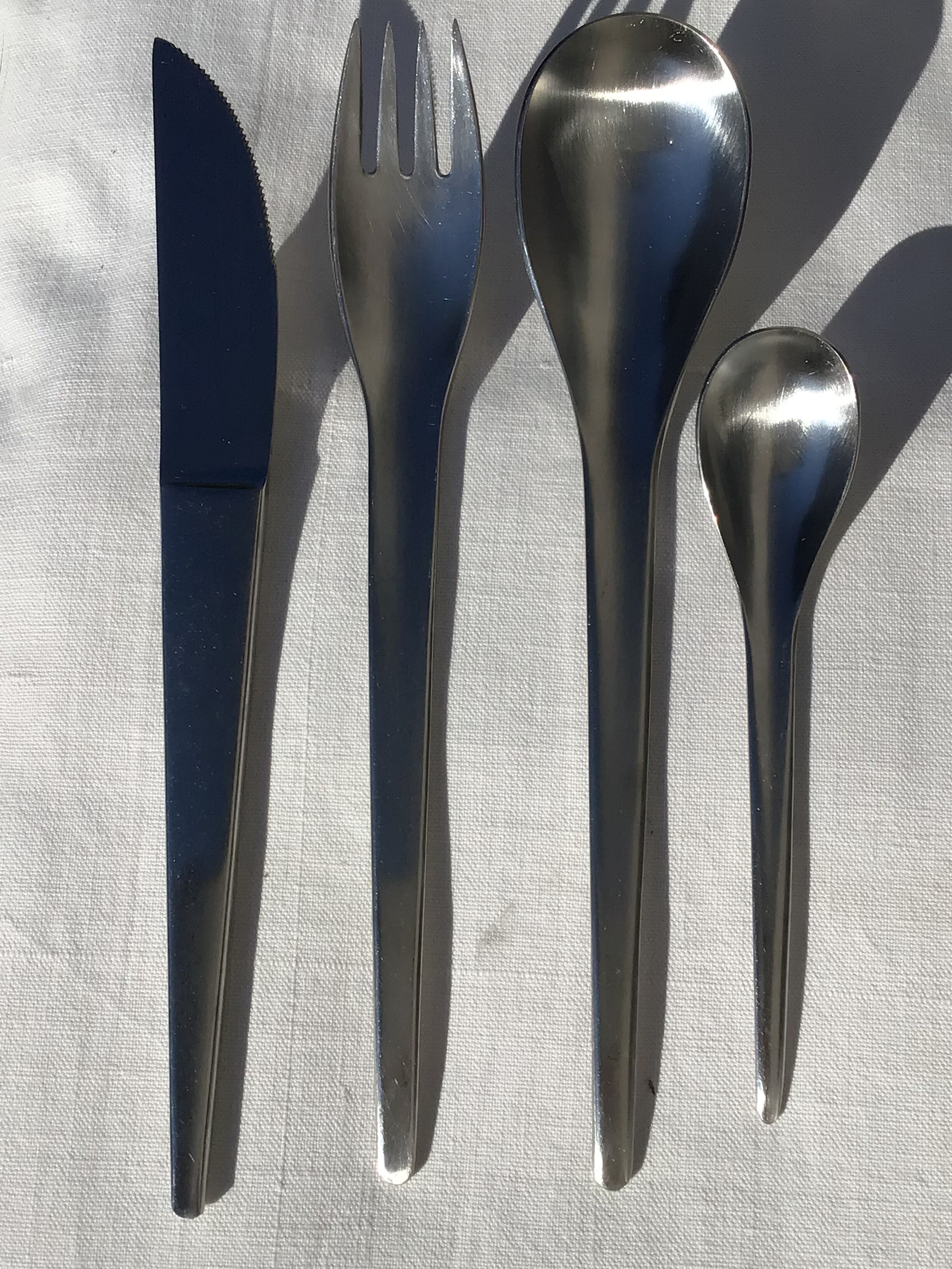 Stainless steel housewife Guy Degrenne 70s completes 49 pieces