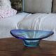 Vintage Scandinavian blue glass bowl