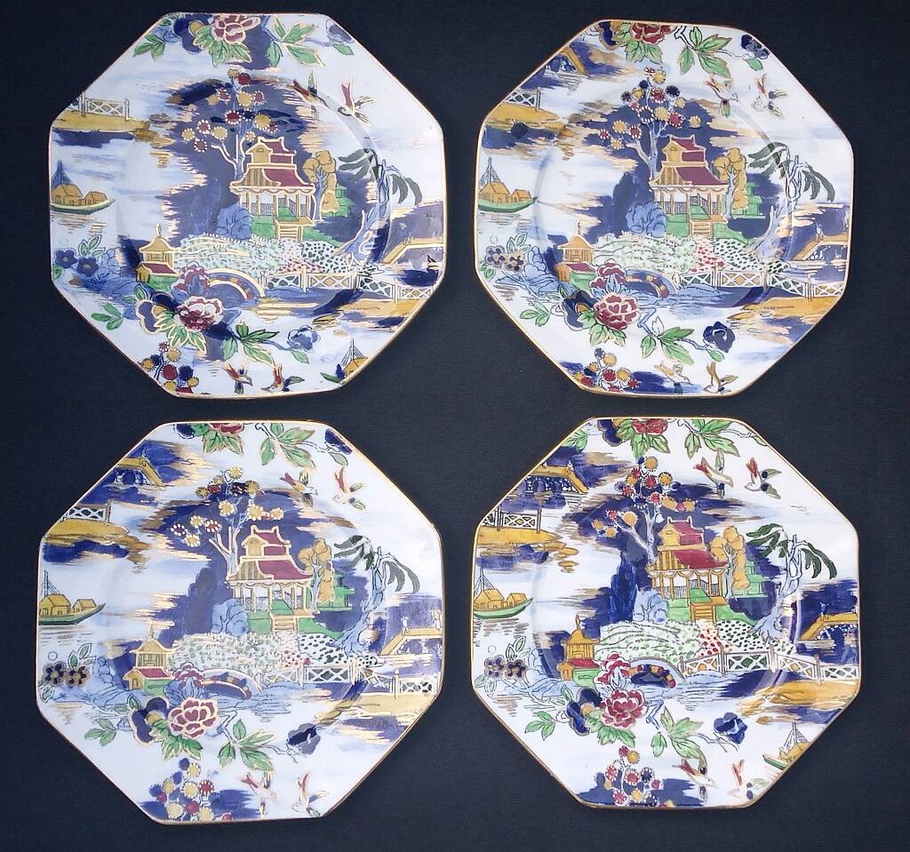 4 Antique Royal Winton Grimwades Plate Hand Painted