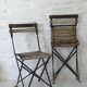 Pair of 20th Century Folding Slatted Garden Chairs