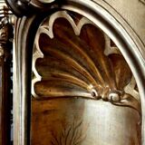 Superb early 19th century church tabernacle in gilded stuccoed wood