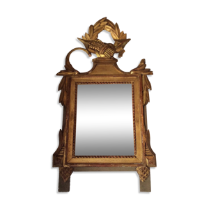 Miroir doré à la feuille