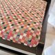 Vintage Black Wooden Dining Chairs: Retro Fabric Seats, 1970s Yugoslavia (S