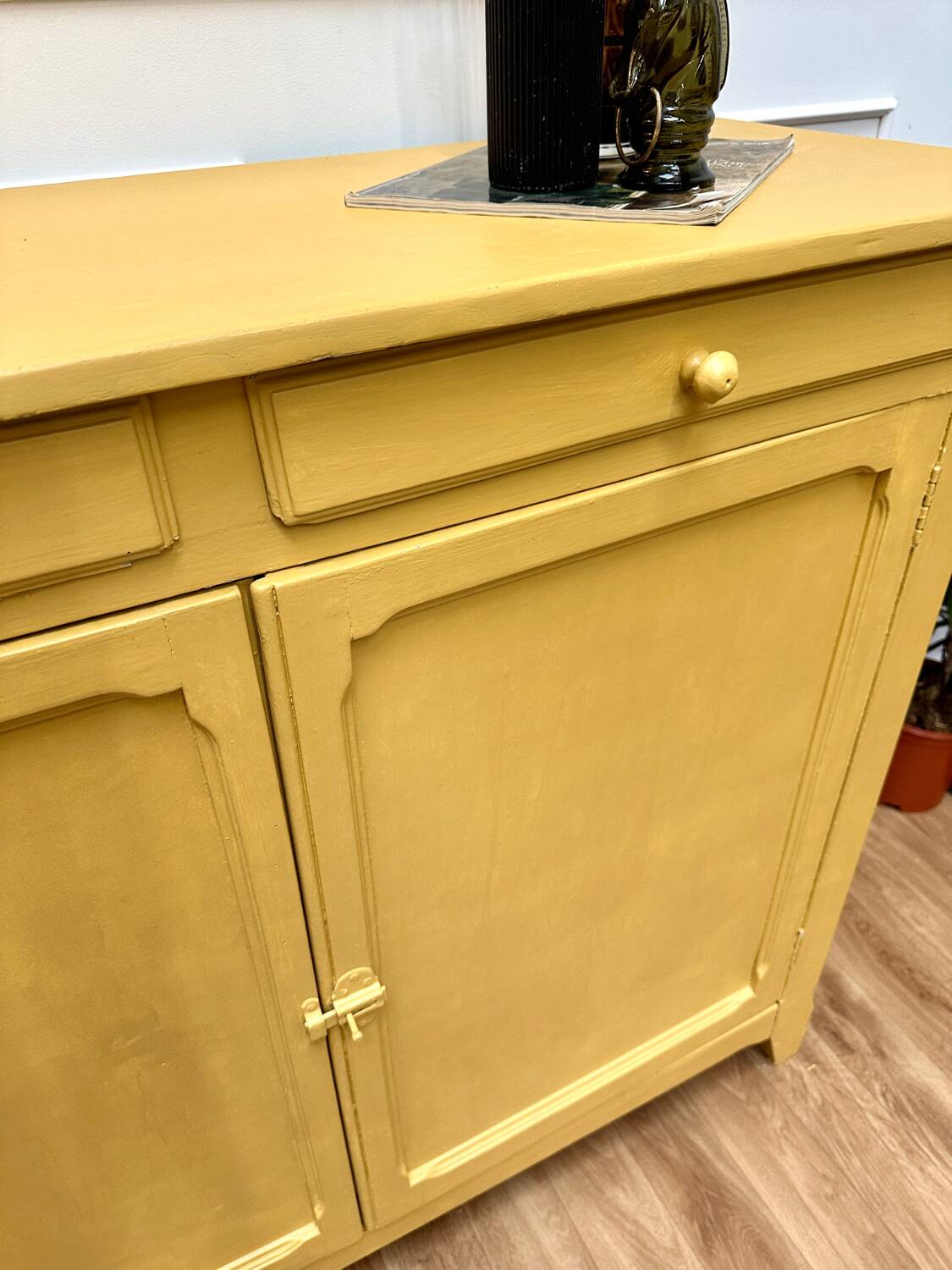 Honey yellow vintage Parisian sideboard