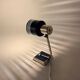 Vintage blue and chrome desk lamp from the 70s.