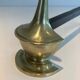 Paire de Chenets en Bronze Néoclassiques en Forme de Lampes Antiques à Anne