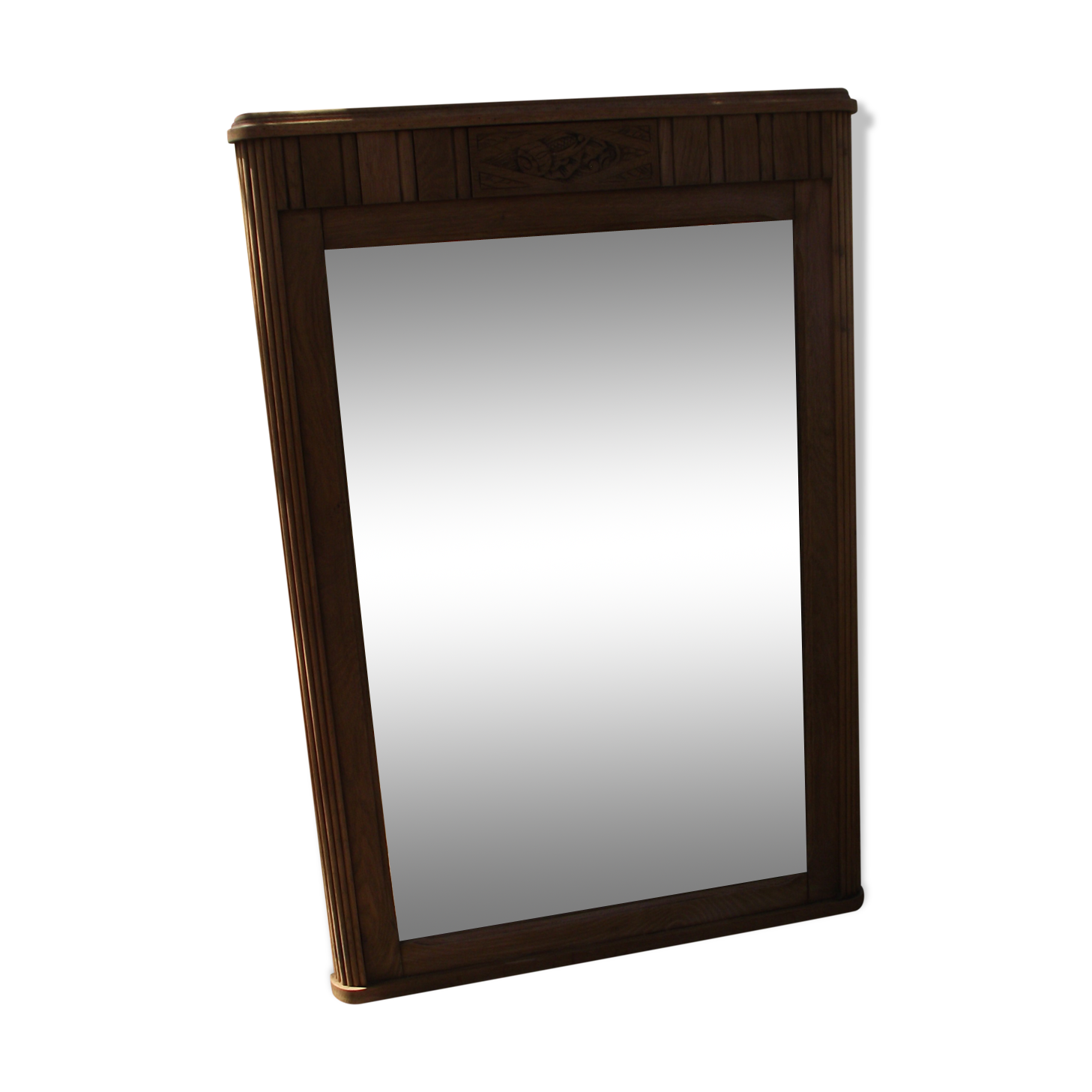 Mirror period art deco oak carved