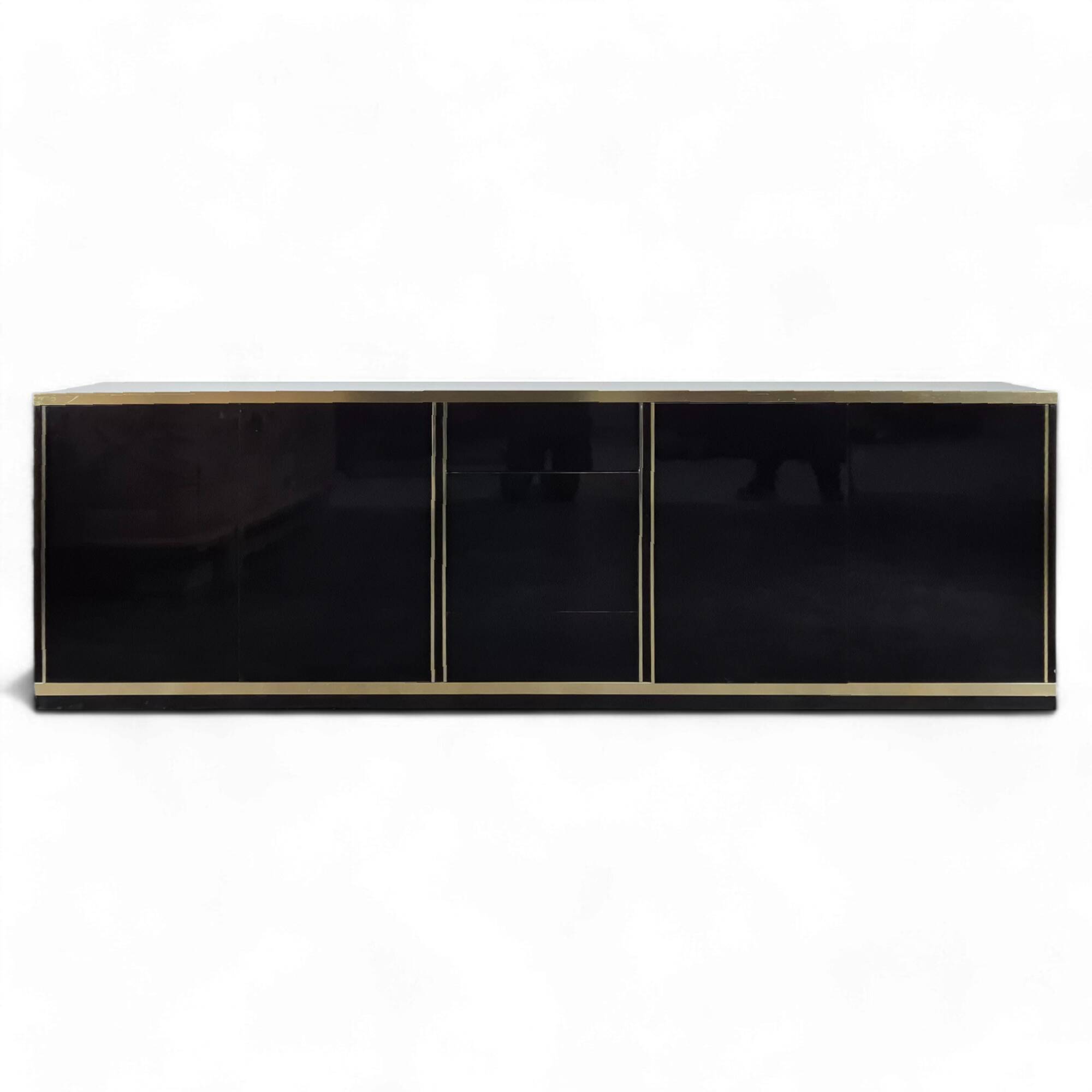 Black lacquered sideboard by Mario Sabot