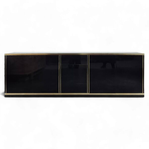 Enfilade laquée noire de Mario Sabot