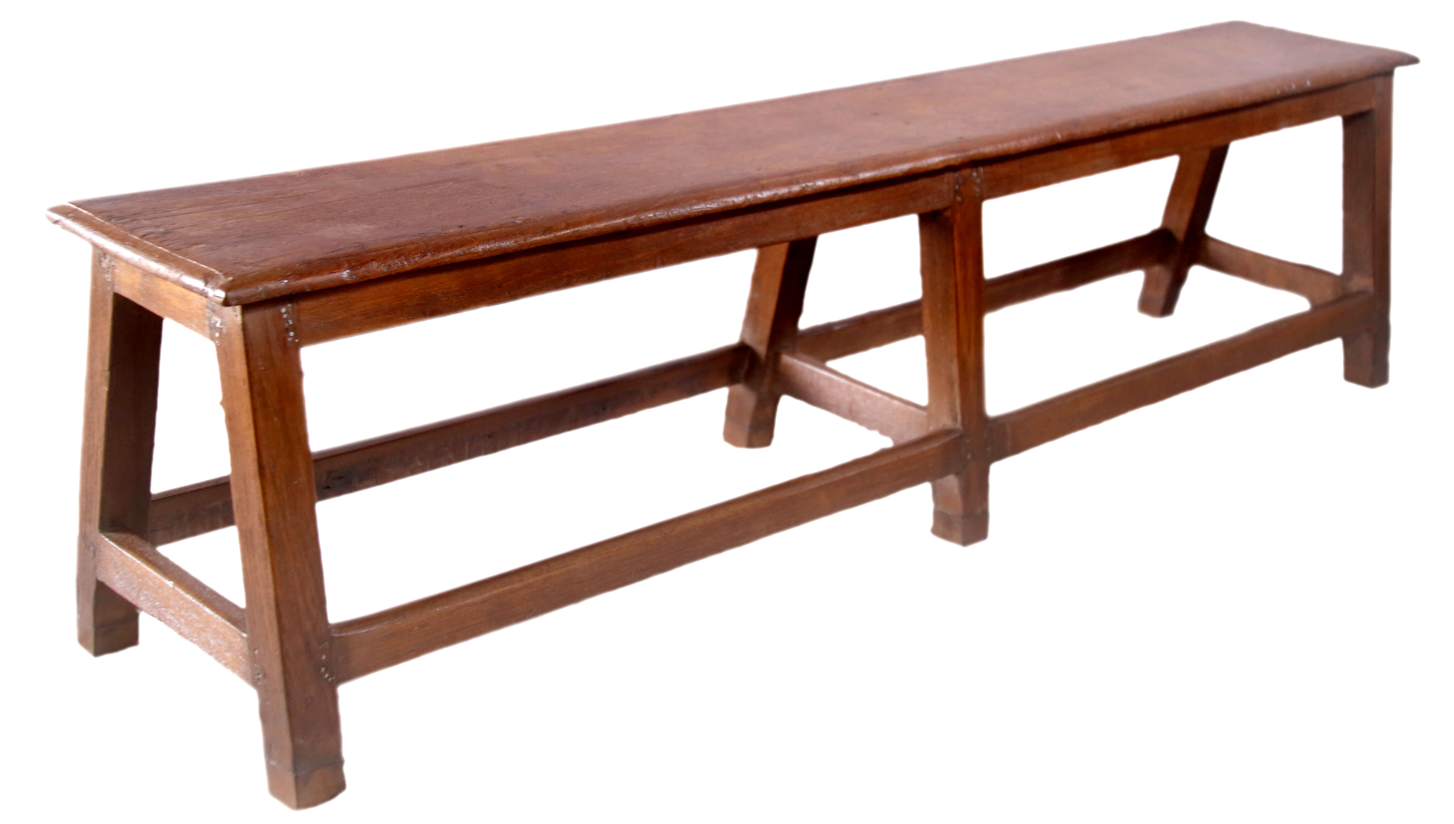 Ancient Burmese teak bench