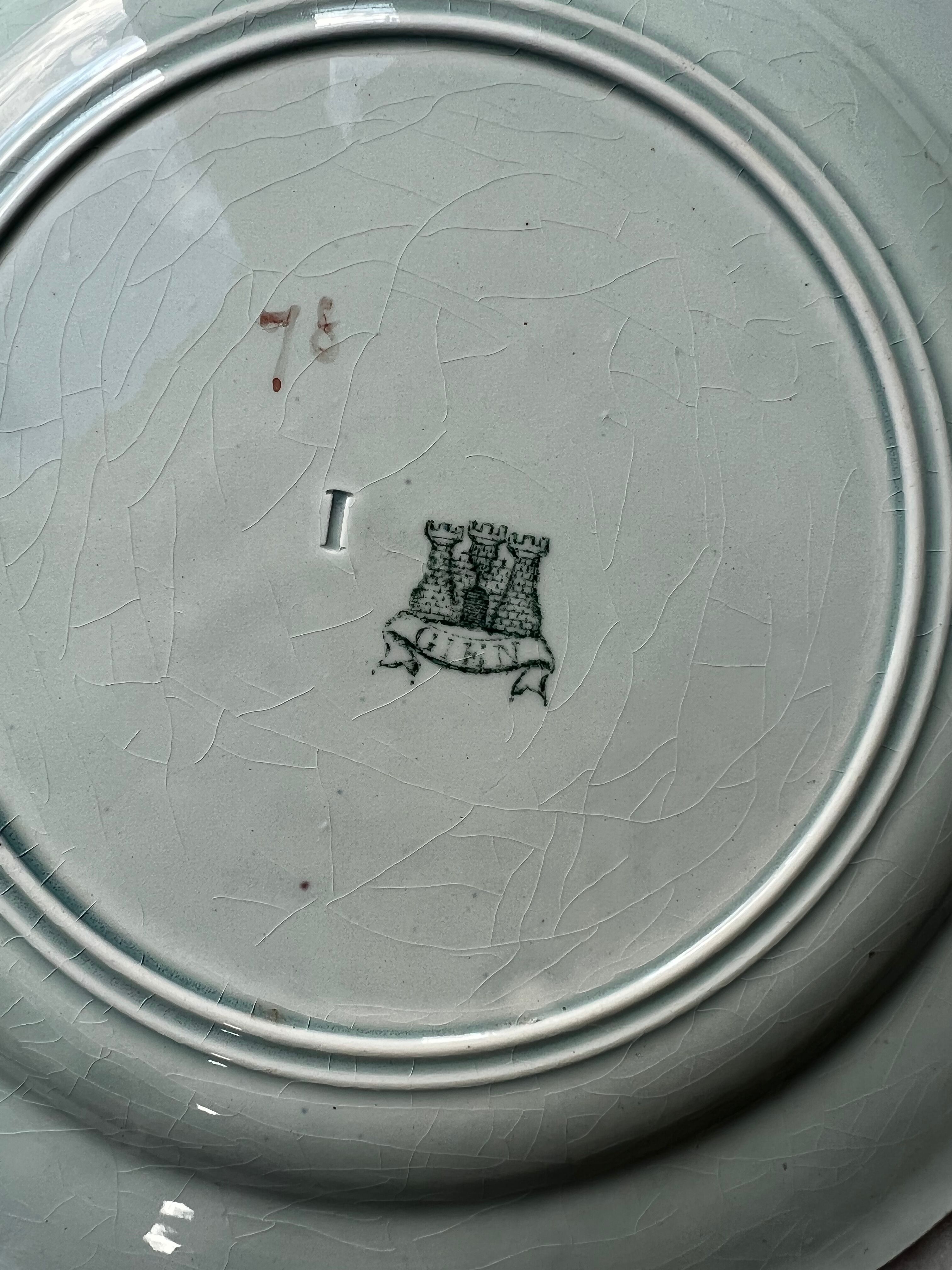 Plate Gien floral decoration