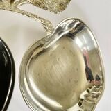 Vintage double apple metal silver-plated pocket tray – 1970s