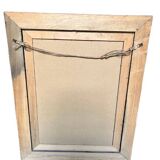 Mirror with painted wooden frame