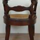 Renaissance style office chair in solid oak circa 1850