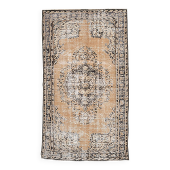 59s Orange & Brown Vintage Rug 122x216Cm