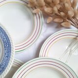 6 vintage soup plates