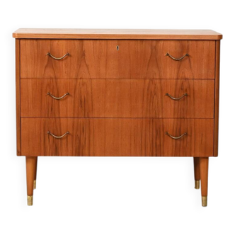 Scandinavian 1950s teak chest of drawers