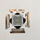 Suspension verre et chrome 1970