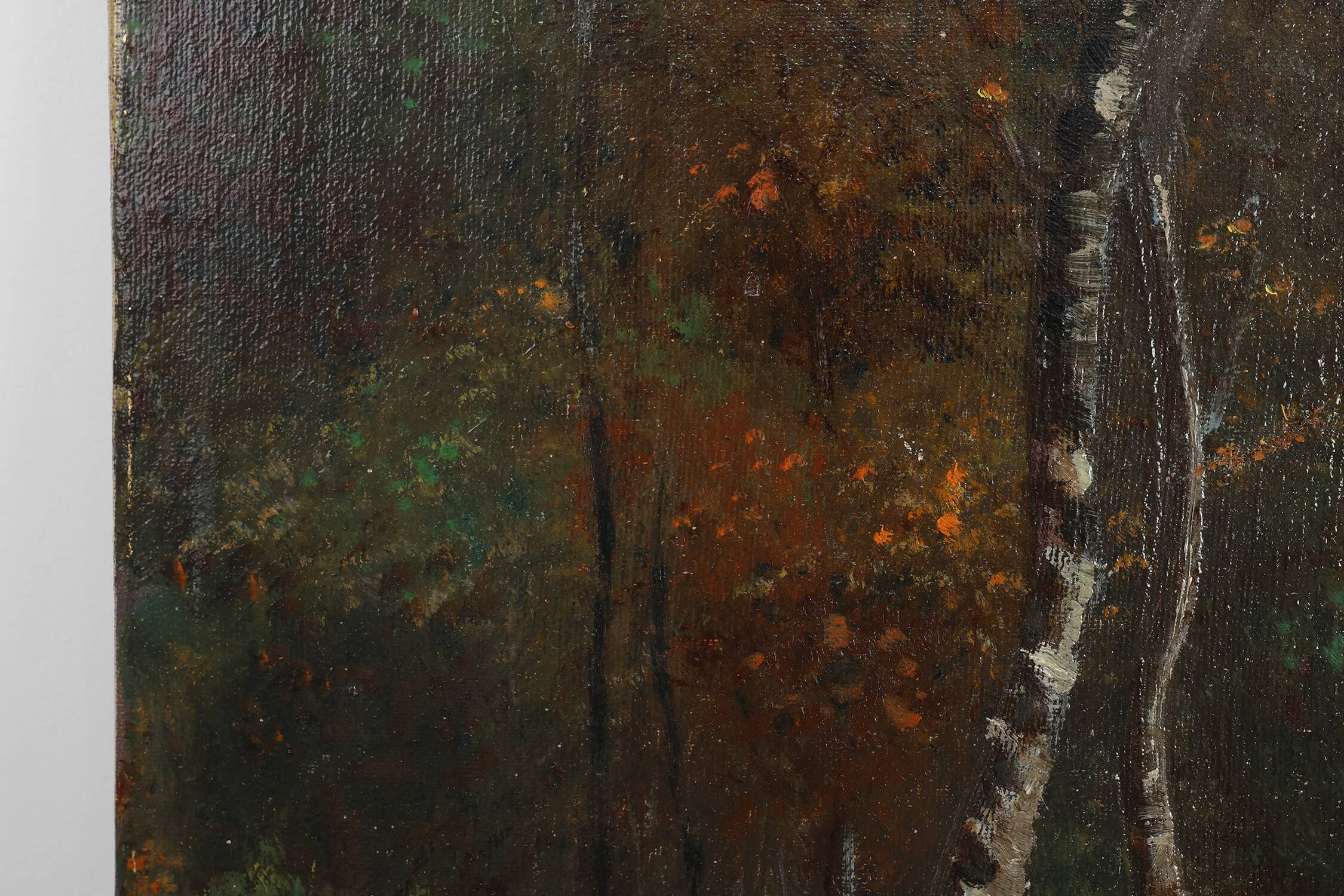 Rustic Farmstead Painting by E. Depriens in Oil on Canvas, Belgium ca. 1930