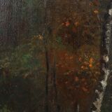 Rustic Farmstead Painting by E. Depriens in Oil on Canvas, Belgium ca. 1930