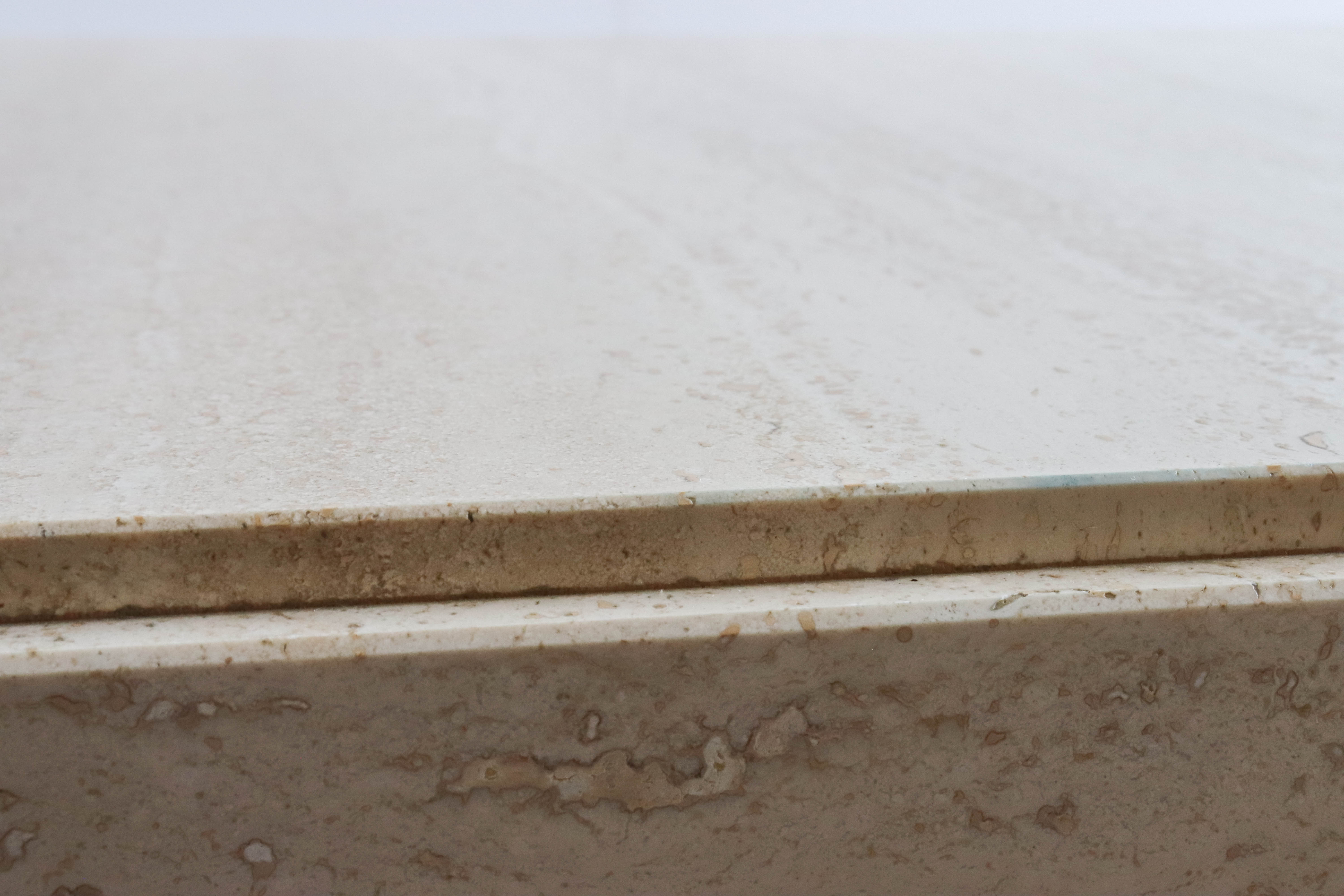 Travertine coffee table