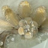 Venetian wall mirror in murano glass on wood 50s-60s