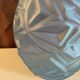 Art Deco style glass vase, vintage, geometric patterns.