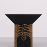 Gold on Black Art Deco Jardiniere with craquelure Japan