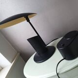 Lampe de bureau en plastique vintage jaune noir 80s
