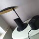 80s black yellow vintage plastic desk lamp