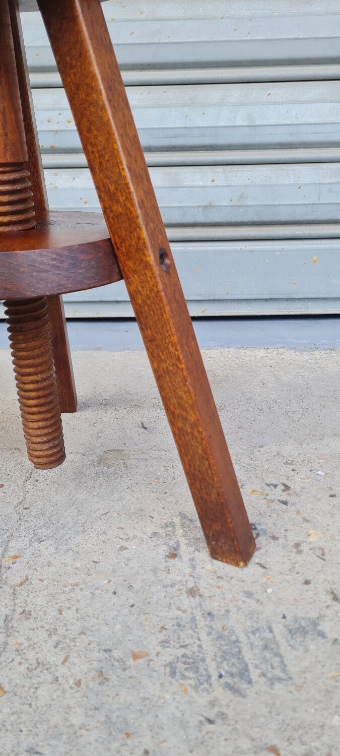 Wooden workshop stool