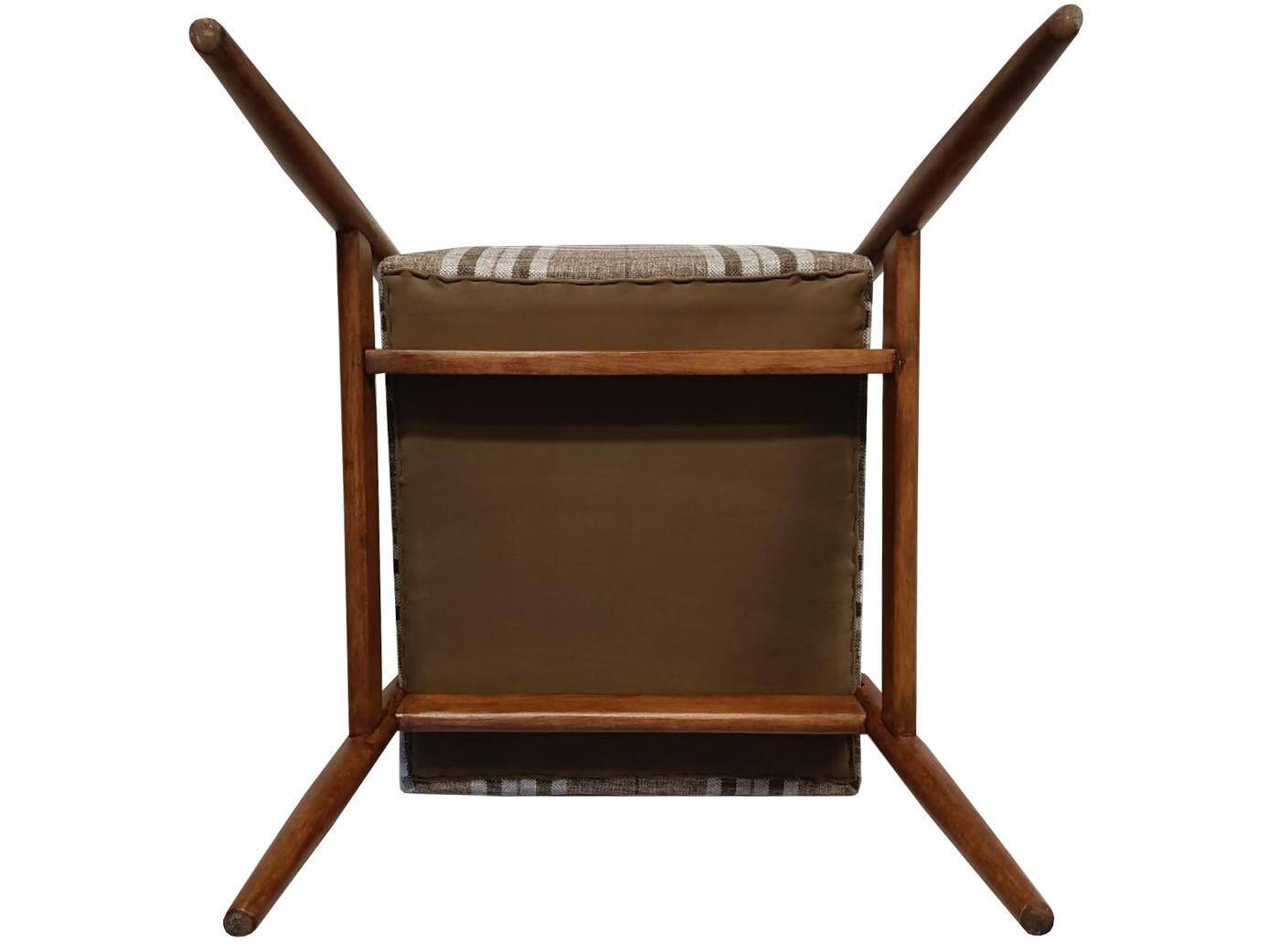 Beige checked fabric armchair in mid-century style, Europe, 1960s