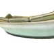 Canapé/fauteuil trois places vintage vert olive à franges