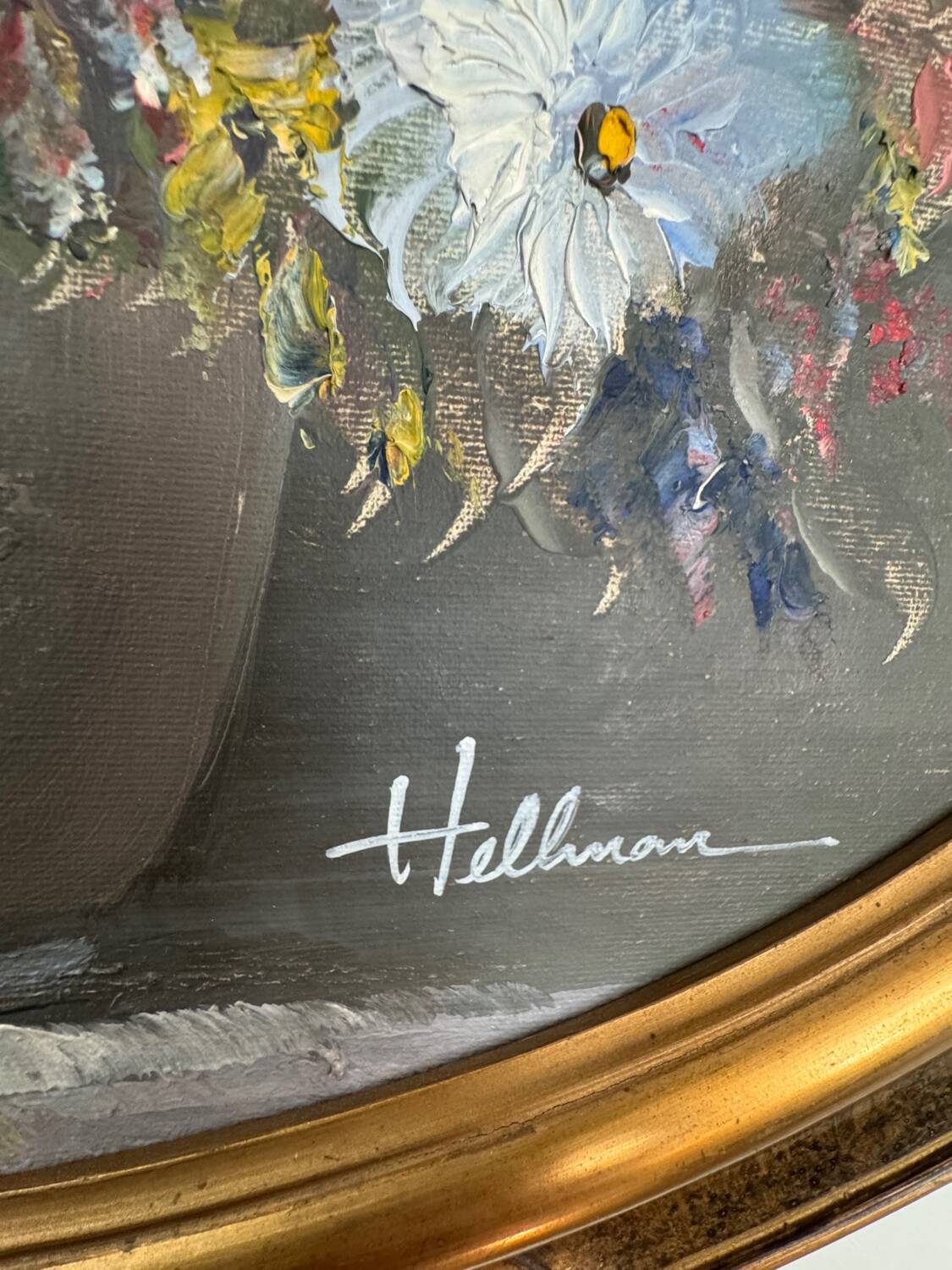 Still life with dahlias signed early 20th century