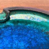 Ashtray or bowl in brutalist studio pottery by Gerhard Liebenthron, mid-century, 1960s, 1968.