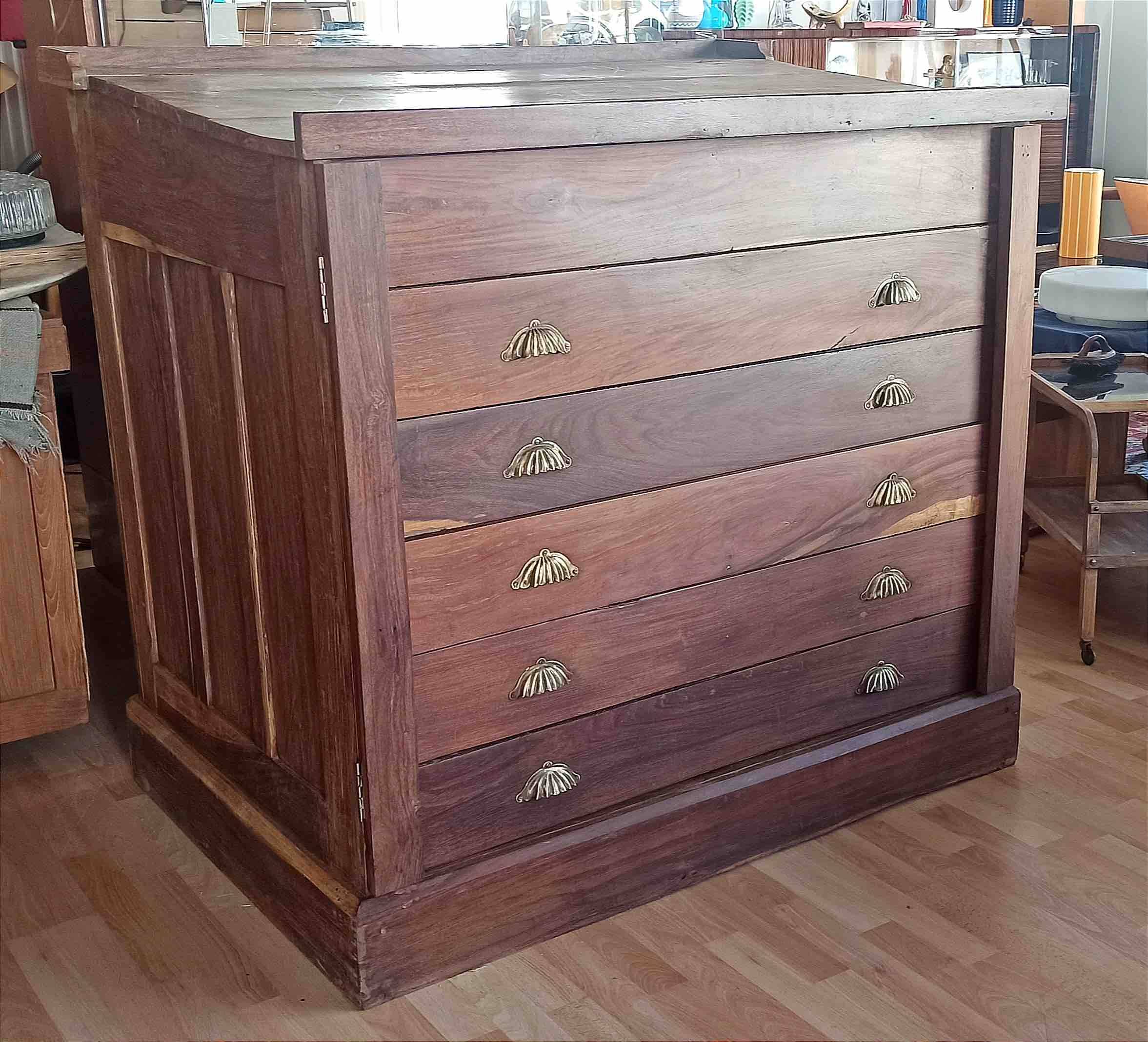 19th century East India Company map cabinet Width 122 cm