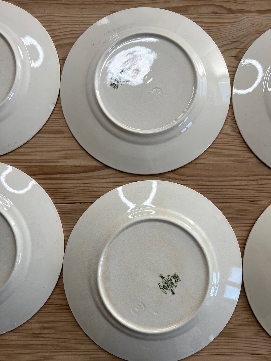 6 flat plates Longwy Bruges