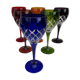 6 crystal wine glasses