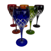 6 verres à vin en cristal